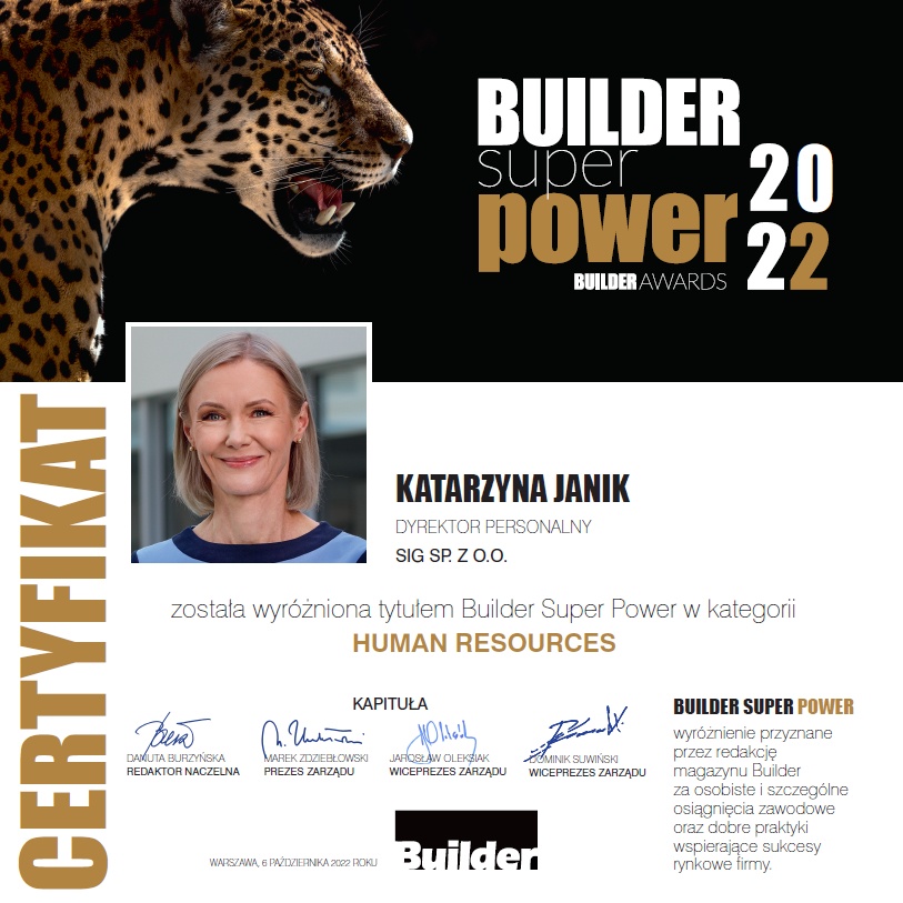 Katarzyna Janik SIG Builder Super Power