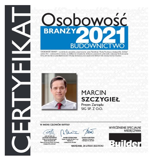 Marcin Szczygieł - Osobowość Branży 2021